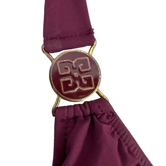 MagicSuit Burgundy Ruched Halter One Piece Swimsuit - Picture 5 of 7